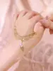 Nuevo Estilo Collar de Encaje de Perlas para Mujer de Lujo Ligero Collar Tejido de Encaje con Borlas Diseño de Corte Vintage Chapado en Oro de 24K