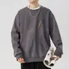 Sudadera de cuello redondo para hombre talla grande, nueva sudadera casual holgada de estilo americano con estampado de letras para primavera y otoño