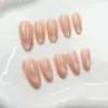 Uñas Postizas Ojo de Gato Burbujas de Champán, Uñas Almendradas Ojo de Gato Reflejantes de Luz, 30 Piezas Tallas Variadas, Mayoreo