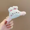 Pinza de Pelo de Felpa para Otoño e Invierno para Mujer, Pinza de Pelo Grande Linda con Diseño de Oso y Conejo, Pinza de Tiburón para Peinados Recogidos, Accesorio de Pelo Grande