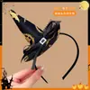 Tocado de Halloween Sombrero Mágico de Bruja Diadema Decoración de Maquillaje Diadema de Encaje Horquilla de Calabaza Accesorio para el Cabello de Fantasma