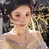 Nuevo collar multicapa de estilo chino antiguo Hanfu para mujer, gargantilla súper etérea de perla de imitación gota de agua, accesorio versátil para mujer