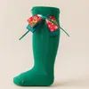 Calcetines Navideños para Niñas de 26 Años Calcetines de Princesa con Lazo Calcetines para Bebé de Media Pantorrilla Transfronterizos Rojos Calcetines de Año Nuevo