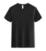 Camiseta de Verano Redonda de Manga Corta de 125g con Tacto de Algodón, Secado Rápido, para Hombres y Mujeres, Deportiva, Color Sólido, Camiseta Publicitaria, Logo Impreso Personalizado, Evento