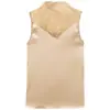 2021 Primavera/Verão Meia-alta Pescoço Mãe Base Camisa Feminina Slim-fit Elegante Sem Mangas Ice Silk Top Cetim Colete
