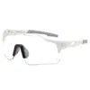 Gafas de Ciclismo de Una Pieza Sin Marco que Cambian de Color, Montañismo, Senderismo, Carrera de Maratón, Gafas a Prueba de Viento, Gafas Deportivas para Exteriores
