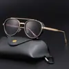 Tendencia de Nueva Moda Transfronteriza: Gafas de sol con un elegante diseño geométrico y doble puente metálico, la primera opción para un look cool