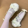 Outono de 2026 Novos Sapatos Lolita Sapatos Mary Jane com Laço Salto Grosso Aumenta Altura Uma Tira Solado Macio Sapatos Lolita para Mulheres