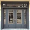Puerta de Vidrio Templado, Puerta de Entrada de Villa de Aleación de Zinc, Puerta de Entrada de Casa de Campo Autoconstruida de Doble Puerta, Puerta de Entrada de Sala de Estar de Cuatro Puertas