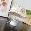 Sombreros de Verano 2026 Estilo Coreano para Niñas, Nuevo Sombrero de Pescador Fino y Transpirable con Diseño Floral para Proteger del Sol y los Rayos UV para Bebé