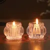 Portavelas de Cristal de Lujo Ligero, Decoración de Escritorio Estilo Nórdico, Taza de Vela para Aromaterapia en Casa, Accesorio Atmosférico para Fotos