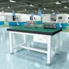 Bancada de trabalho pesada, mesa de operação de oficina/fábrica antiestática de camada dupla, bancada de montador, mesa de laboratório com gavetas