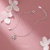 Pulsera Minimalista con Borla y Lazo para Mujer Plata de Ley S999 Microincrustada Diseño de Nicho Coreano y Japonés Joyería de Estilo Dulce