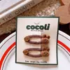 Outono e Inverno Estilo Coreano Boneca de Pelúcia Urso Infantil Grampo Bico de Pato para Meninas, Cor Café Escuro Conjunto Básico de Grampos Bb Animal
