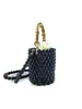 Bolsa Personalizada 2024 Nueva Celebridad de Internet con Asa de Bambú Cadena de Perlas Mini Bolso Cubo Bandolera Bolso de Hombro Cruzado