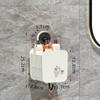 Estante de almacenamiento para baño con ventosa, mueble para lavabo, cosméticos, sin perforaciones, para colgar en la pared, caja de almacenamiento para colgar en la encimera