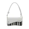 Bolso Transfronterizo Nuevo Estilo Elegante Tecla de Piano Elegante Cuadrado Pequeño Bolso de Mano Versátil Bloqueo de Color Bolso Cruzado para Mujer