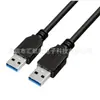 Cable de datos para disco duro móvil USB 3.0 macho Cable USB a USB para disco duro 5 Gbps cable de copia de datos azul negro