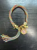Cuerda Colorida Estilo Tíbet con Ocho Deidades Guardianas, Pulsera Thangka, Pulsera del Año Zodiacal, Cuerda Roja, Pulsera Tejida de Cuerda Unisex