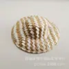 Mini sombrero de paja tejido floral sombrero de paja imitación decoración artesanal sombrero para muñeca juguete accesorios DIY