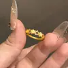 Anillo de Estrella Hueca para Mujer Diseño ins Versátil Temperamento Lujo Ligero Gama Alta Ajustable Anillo de Dedo Nicho Exquisito Anillo