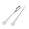 Tenedor de flor de acero inoxidable venta directa de fábrica tenedor de fruta chapado en titanio tenedor de postre creativo cuchara de café tenedor de dos puntas con forma de flor