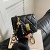 Bolso Mini de Alta Gama para Mujer Verano 2026 Nuevo Estilo Rombo Cadena Cuadrado Pequeño Bolso de Hombro Cruzado Versátil de Moda