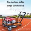Máquina de remoção de marcação de linha manual para calçada, estrada, faixa de pedestres, máquina de remoção de linha a gasolina com pulverização de água, máquina de moagem de linha antiga para concreto
