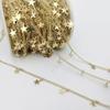 Acessórios DIY Colar de Corrente de Cobre Feito à Mão Estrela de Cinco Pontas com Preservação de Cor Grampo de Cabelo Material para Roupa Atacado Corrente de Metal