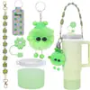 Taza Térmica Stanley de Gran Capacidad con Set de 7 Accesorios, Opciones Multicolor y Colgante de Bola de Carbón Pequeña