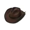 Sombrero de Pescador Panama Verano 2025 Sombrero de Sol para Playa Curvado Sombrero de Vaquero Occidental Costero Sombrero de Jazz Color Degradado Hombres