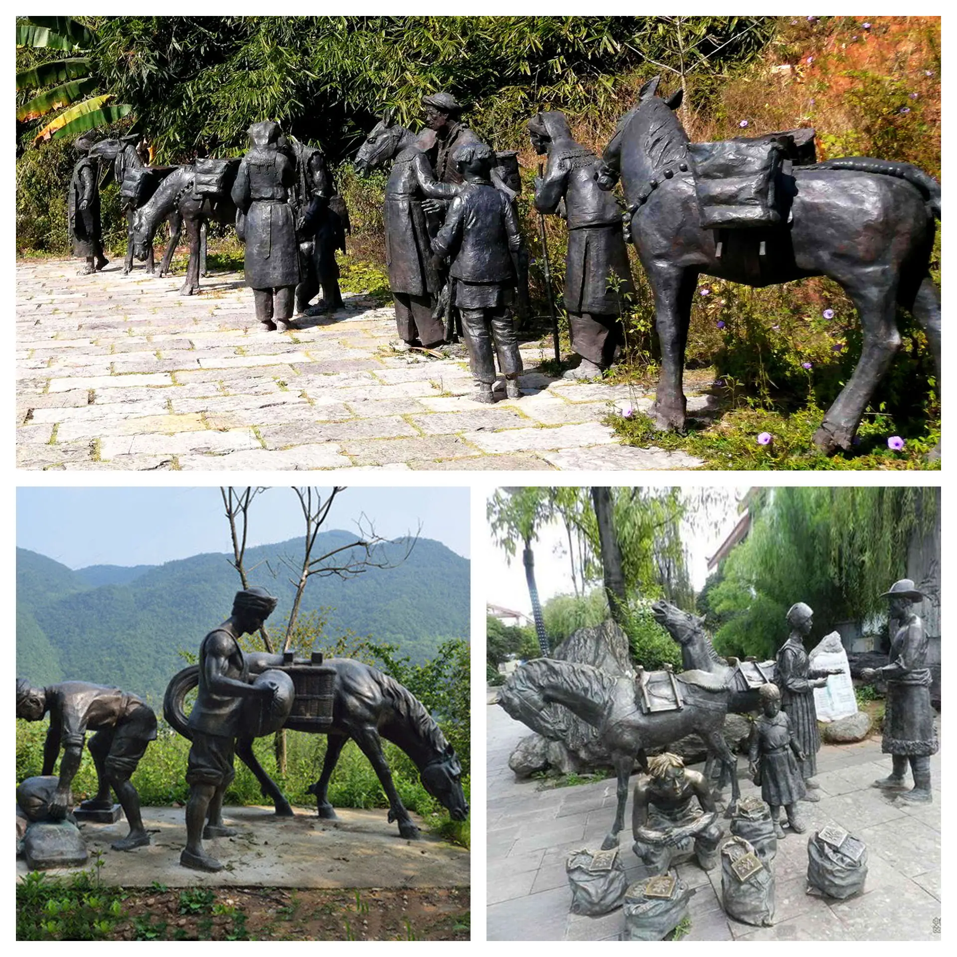 铜茶马古道雕塑