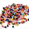 Cuentas Redondas de Pintura Acrílica Coloridas de 6 mm Pulsera DIY Hecha a Mano Collar Accesorios de Joyería Material Cuentas Sueltas