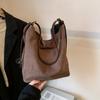 Bolso tote de moda de este año 2025 nuevo bolso bandolera de franela con textura de moda, bolso de mujer de gran capacidad para ir al trabajo