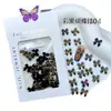 Aurora Roxo Fantasma Cor Vento Escuro Conjunto de Acessórios com Laço e Diamantes de Resina para Unhas Decoração de Nail Art