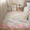 Tapete para Sala de Estar Tingimento Tie-Dye de Seda e Lã Transfronteiriço, Tapete para Cabeceira de Quarto, Tapete para Mesa de Centro de Sofá, Tapete Quadrado Decorativo Tendência Atacado