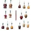 Cadena para Teléfono Móvil Tallada en Palo de Rosa Animal Lindo Flor de Sándalo Verde Conejo Pixiu Tigre Bolsa de Cadena para Teléfono Móvil Colgante