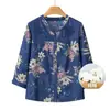 Roupa de Primavera da Vovó 2026 Nova Blusa Camisa 100% Algodão Roupas para Idosas Conjunto Fino de Primavera para Idosos