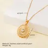 Tohm Nuevo Estilo Simple de Gama Alta Colgante de Acero Inoxidable Fundido Moda para Mujer Cadena para Clavícula Chapada en Oro que No se Desvanece