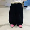 Pantalones de pana retro de pierna ancha con pliegues para niñas estilo coreano Maiyoyo, pantalones casuales holgados tipo zanahoria para niñas, pantalones de otoño