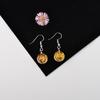 Aretes de Flores Secas Flor Real Cuentas de Cristal Flor de Encaje Aretes Amazon Venta Caliente Hecho a Mano Fresco Dulce Aretes