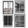 Estilo Minimalista Puerta Corredera Pesada Negra para Balcón Aleación de Aluminio Puerta de Vidrio Templado para Patio, Sala de Estar, Cocina, Puerta Corredera Insonorizada