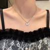 Collar de estrella para mujer, diseño de nicho, cadena de clavícula de lujo ligera de alta calidad, collar con lazo, colgante para novias estudiantes