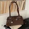 Coleção de outono 2026 transfronteiriça: bolsa tote requintada, de grande capacidade, estilo nicho para o trajeto diário, bolsa de ombro fashion