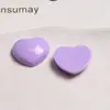 Estilo Japonés y Coreano Ins Cara Brillante Color Sólido Corazón Corazón Forma de Corazón Parche Acrílico Pendientes DIY Accesorios para Tocados Fundas de Teléfono