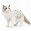 Roupas de Gato Estilo Novo com Gola de Renda de Gaze Dupla Camada, Roupas que Cobrem a Barriga, Adequadas para Todas as Estações, Roupa de Casa, Protege a Barriga e Previne o Frio, Roupas para Gato