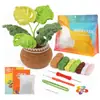 Paquete de Materiales de Crochet Más Vendido de Amazon Serie de Plantas Adornos de Flores en Maceta Regalos Soporte Dropshipping