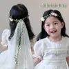 Véu Guirlanda Mori Super Fada Véu Infantil Oversized Véu Laço de Tule Grampo de Cabelo Flor Acessório de Cabelo Infantil Fada