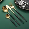 Estilo europeo estilo ins cubertería de acero inoxidable cuchillo y tenedor cuchara espejo portugués cuchillo y tenedor de filete occidentales juego de cubertería Jieyang