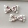 Accesorios de Encaje Floral Suave con Lazo de Perlas para Primavera Funda de Teléfono Móvil Calcetines Bolsa Zapatos Muñeco para Mascota Decoración DIY
